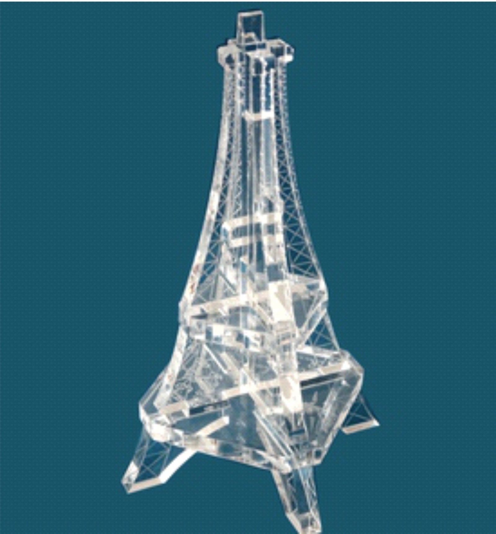 Laser Cut Crystal Eiffel Trophy
